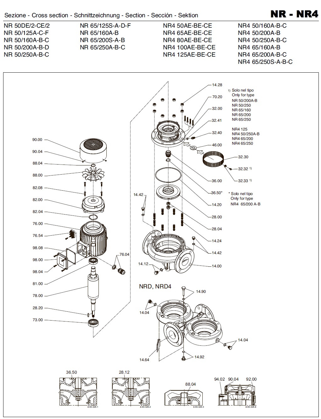 in stock there is an end seal of the end pump calpeda NR4 EI 50A/A